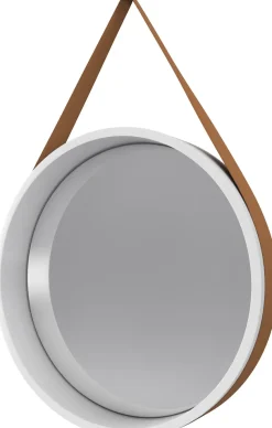 Talos Badspiegel »FJORD« Ø 50 cm, mit PU-Band in Lederoptik