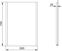 Talos Badspiegel »LOFT« BxH: 50x70 cm, energiesparend