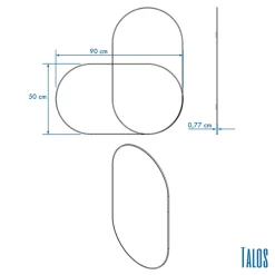 Talos Badspiegel »Picasso« hochwertiger Aluminiumrahmen