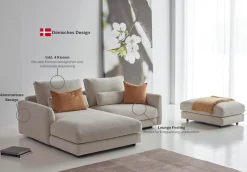 Tenksom Ecksofa »Polsterecke, L-Form, Eckcouch, mit Federkern, inkl. Kissen« legerer Sitzkomfort zum Entspannen und Verweilen