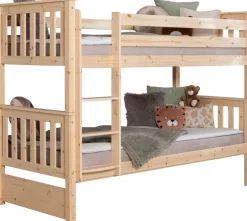 Ticaa Etagenbett »Sammy« mit Rollrost, Kiefer