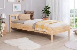 Ticaa Futonbett »Merci« Einzelbett, aus Kiefer Massivholz, inkl. Rollrost
