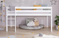 Ticaa Hochbett »Malte, FSC®-zertifizierte Kiefer« 90x200cm Liegefläche, Höhe 114cm,mit Rollrost