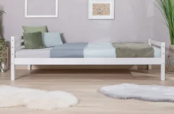 Ticaa Jugendbett Futonbett in diversen Breiten, Kiefer, mit Rollrost