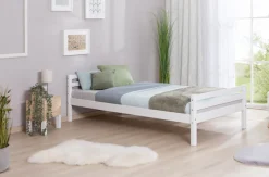 Ticaa Jugendbett Futonbett in diversen Breiten, Kiefer, mit Rollrost