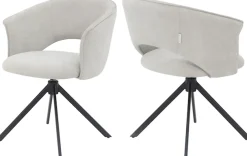 TOM TAILOR HOME Armlehnstuhl »CURVY ARMCHAIR« (Set) 2 Stk.mit Armlehnen, drehbar, Rückholfunktion, Rückenausschnitt
