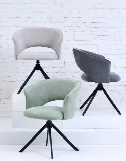 TOM TAILOR HOME Armlehnstuhl »CURVY ARMCHAIR« (Set) 2 Stk.mit Armlehnen, drehbar, Rückholfunktion, Rückenausschnitt