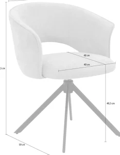 TOM TAILOR HOME Armlehnstuhl »CURVY ARMCHAIR« (Set) 2 Stk.mit Armlehnen, drehbar, Rückholfunktion, Rückenausschnitt