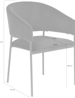 TOM TAILOR HOME Armlehnstuhl »EMBRACE ARMCHAIR« (Set) 2 Stk.Esszimmerstuhl, mit Armlehnen, 4-Fußgestell, Rückenausschnitt