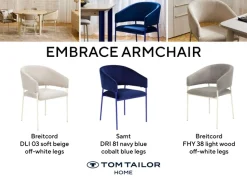 TOM TAILOR HOME Armlehnstuhl »EMBRACE ARMCHAIR« (Set) 2 Stk.Esszimmerstuhl, mit Armlehnen, 4-Fußgestell, Rückenausschnitt