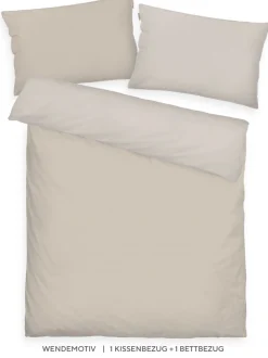 TOM TAILOR HOME Babybettwäsche »TWO-TONE SOLID COLORS in Gr. 100x135cm« 2 Stk. new bedroom, Doppelnaht am Kissen