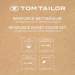 TOM TAILOR HOME Babybettwäsche »TWO-TONE SOLID COLORS in Gr. 100x135cm« 2 Stk. new bedroom, gewebtes Label