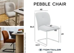 TOM TAILOR HOME Freischwinger »PEBBLE CHAIR« (Set) 2 Stk.Esszimmerstuhl, Freischwinger, 140 kg belastbar, Rundrohrgestell