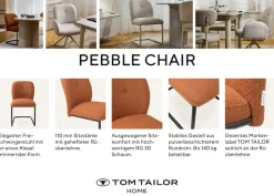 TOM TAILOR HOME Freischwinger »PEBBLE CHAIR« (Set) 2 Stk.Esszimmerstuhl, Freischwinger, 140 kg belastbar, Rundrohrgestell