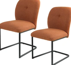 TOM TAILOR HOME Freischwinger »PEBBLE CHAIR« (Set) 2 Stk.Esszimmerstuhl, Freischwinger, 140 kg belastbar, Rundrohrgestell