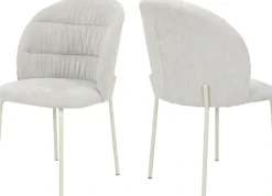 TOM TAILOR HOME 4-Fußstuhl »LEAF CHAIR« (Set) 2 Stk.4-Fußgestell, Raffung in der Rückenlehne