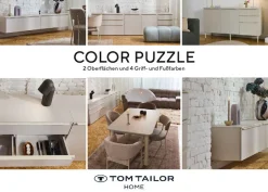 TOM TAILOR HOME Lowboard »COLOR PUZZLE 3 – 1 Klappe 1 Schublade mit farbigem Griff und Füßen« Kommode, Breite 110 cm,mit Klappe und Schublade, viel Stauraum