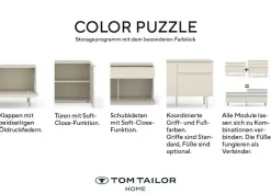 TOM TAILOR HOME Lowboard »COLOR PUZZLE 3 – 1 Klappe 1 Schublade mit farbigem Griff und Füßen« Kommode, Breite 110 cm,mit Klappe und Schublade, viel Stauraum