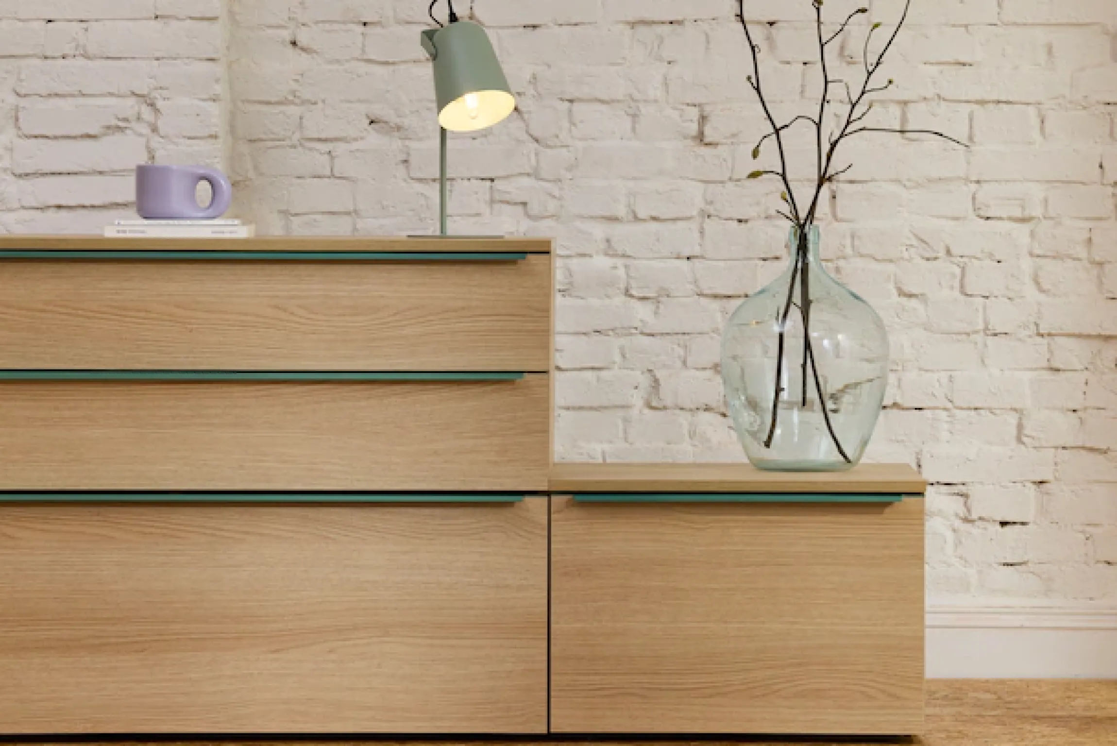 TOM TAILOR HOME Nachtkommode »COLOR PUZZLE 1 Schublade mit farbigem Griff« Nachtkommode mit einer großen Schublade