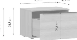TOM TAILOR HOME Nachtkommode »COLOR PUZZLE 1 Schublade mit farbigem Griff« Nachtkommode mit einer großen Schublade