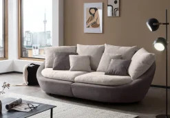 TRENDMANUFAKTUR Big-Sofa »Maui, inklusive 4 Rückenkissen und 2 Zierkissen, Designersofa« Organische Form, Sofa frei im Raum stellbar, moderne Optik