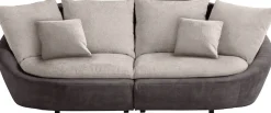 TRENDMANUFAKTUR Big-Sofa »Maui, inklusive 4 Rückenkissen und 2 Zierkissen, Designersofa« Organische Form, Sofa frei im Raum stellbar, moderne Optik