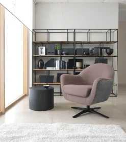 TRENDMANUFAKTUR Drehsessel »Mira, Loungesessel« in zeitlosem, modernen Stil mit praktischer Drehfunktion