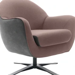 TRENDMANUFAKTUR Drehsessel »Mira, Loungesessel« in zeitlosem, modernen Stil mit praktischer Drehfunktion