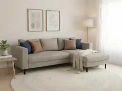 TRENDMANUFAKTUR Ecksofa »Amazing II, wahlw. mit Schlaffunktion & Bettkasten, Fuß schwarz« Recamiere beidseitig montierbar, L-Form,in Cord o. Struktur, B: 232 cm