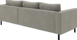 TRENDMANUFAKTUR Ecksofa »Amazing II, wahlw. mit Schlaffunktion & Bettkasten, Fuß schwarz« Recamiere beidseitig montierbar, L-Form,in Cord o. Struktur, B: 232 cm