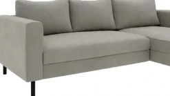 TRENDMANUFAKTUR Ecksofa »Amazing II, wahlw. mit Schlaffunktion & Bettkasten, Fuß schwarz« Recamiere beidseitig montierbar, L-Form,in Cord o. Struktur, B: 232 cm