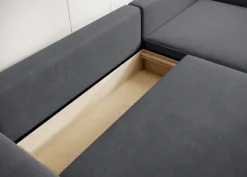 TRENDMANUFAKTUR Ecksofa »Challenge, Schlafsofa mit Bettkasten, Couch in L-Form, Breite 245 cm« Recamiere beidseitig montierbar, auch in trendigem Cordstoff