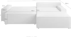 TRENDMANUFAKTUR Ecksofa »Challenge, Schlafsofa mit Bettkasten, Couch in L-Form, Breite 245 cm« Recamiere beidseitig montierbar, auch in trendigem Cordstoff