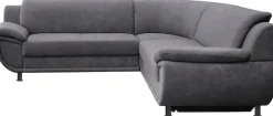 TRENDMANUFAKTUR Ecksofa »Rondo wahlweise mit Schlaffunktion, 267x247 cm (BxT), breite Armlehnen« L-Form, wahlweise mit Federkern bestellbar, Füße schwarz