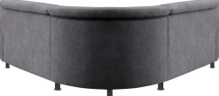 TRENDMANUFAKTUR Ecksofa »Rondo wahlweise mit Schlaffunktion, 267x247 cm (BxT), breite Armlehnen« L-Form, wahlweise mit Federkern bestellbar, Füße schwarz