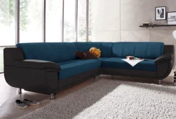 TRENDMANUFAKTUR Ecksofa »Rondo 3, zeitlos und modern, im Materialmix, L-Form« wahlweise Federkern für hohen Sitzkomfort, wahlweise Bettfunktion