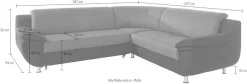 TRENDMANUFAKTUR Ecksofa »Rondo 3, zeitlos und modern, im Materialmix, L-Form« wahlweise Federkern für hohen Sitzkomfort, wahlweise Bettfunktion