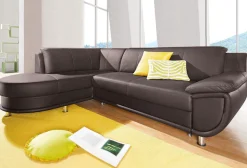 TRENDMANUFAKTUR Ecksofa »Rondo, zeitlos und elegant, bequem, L-Form« wahlweise mit Federkern, wahlweise mit Bettfunktion