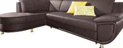 TRENDMANUFAKTUR Ecksofa »Rondo, zeitlos und elegant, bequem, L-Form« wahlweise mit Federkern, wahlweise mit Bettfunktion