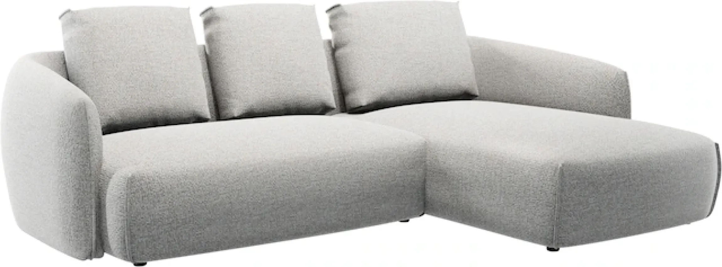 TRENDMANUFAKTUR Ecksofa »Shawn elegantes Designsofa, Breite 232cm, L-Form« bequem, organischer Form, mit hochwertigem Bezug