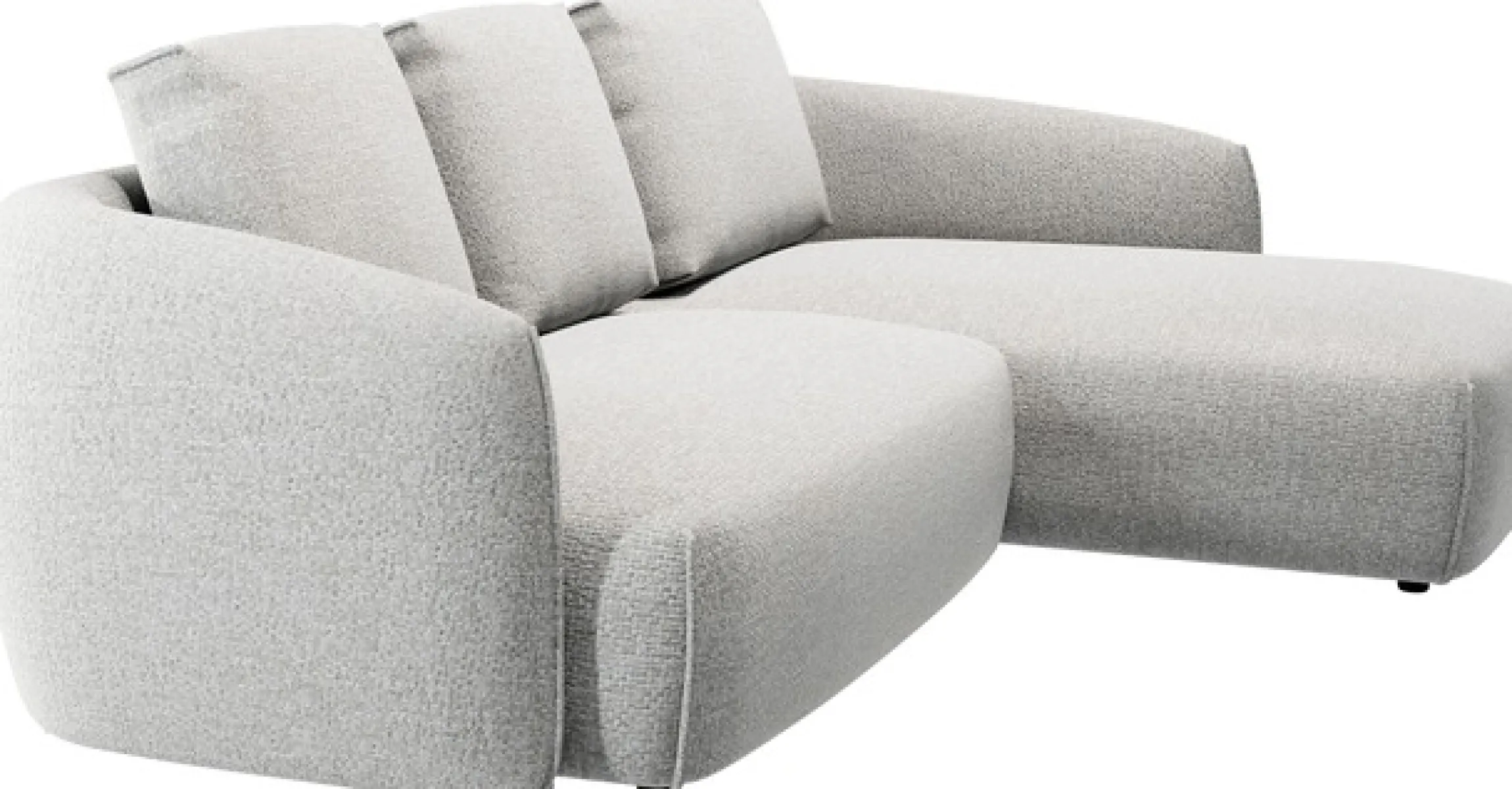 TRENDMANUFAKTUR Ecksofa »Shawn elegantes Designsofa, Breite 232cm, L-Form« bequem, organischer Form, mit hochwertigem Bezug