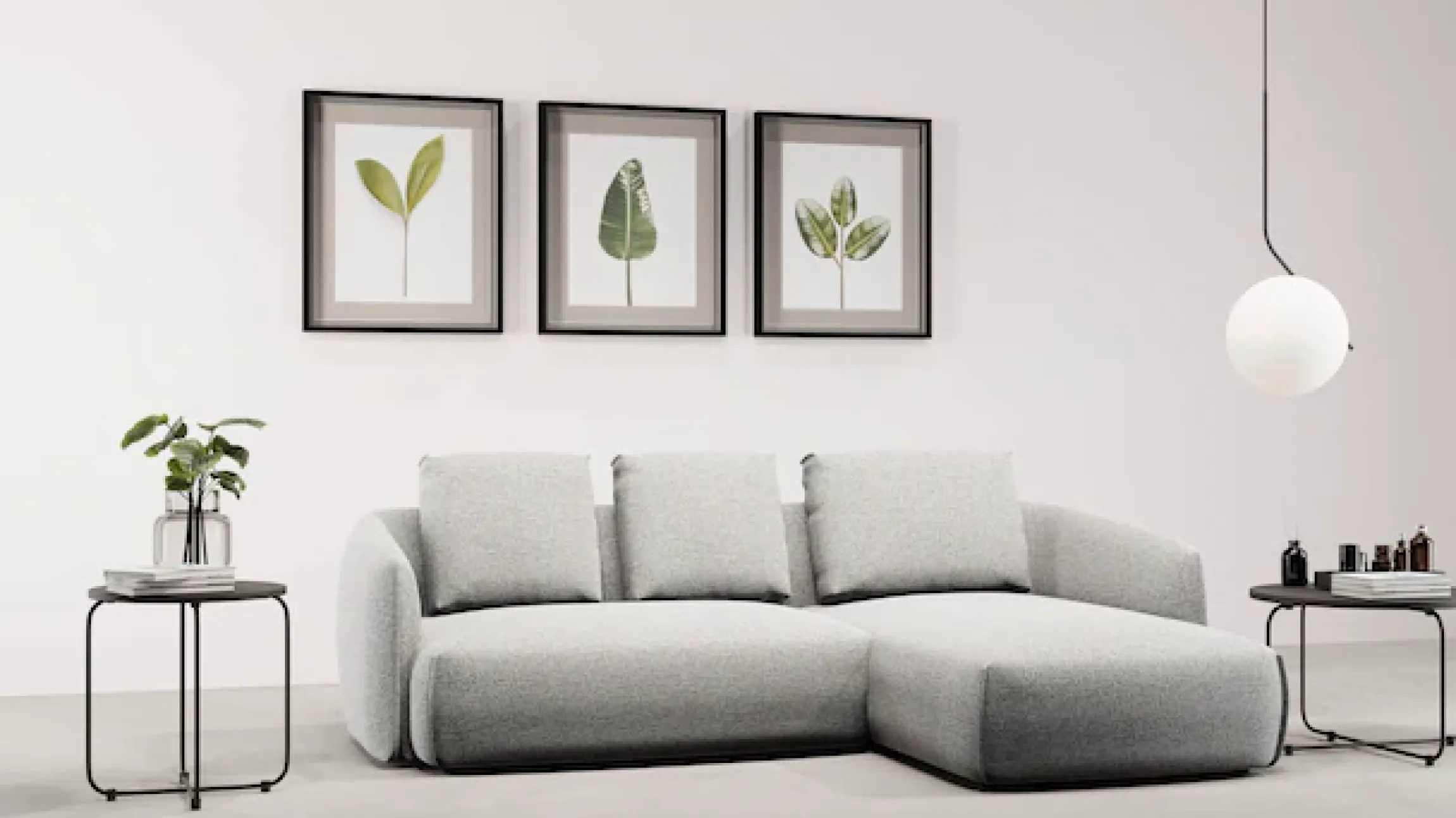 TRENDMANUFAKTUR Ecksofa »Shawn elegantes Designsofa, Breite 232cm, L-Form« bequem, organischer Form, mit hochwertigem Bezug