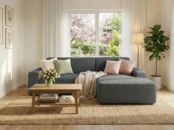 TRENDMANUFAKTUR Ecksofa »Wien, wahlweise mit Sitzvorschub und Bettkasten, Breite 246 cm« L-Form, in trendigem Cordstoff