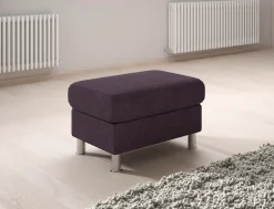 TRENDMANUFAKTUR Hocker »Rondo II zeitlos und bequem« wahlweise mit komfortablem Federkern, frei im Raum stellbar