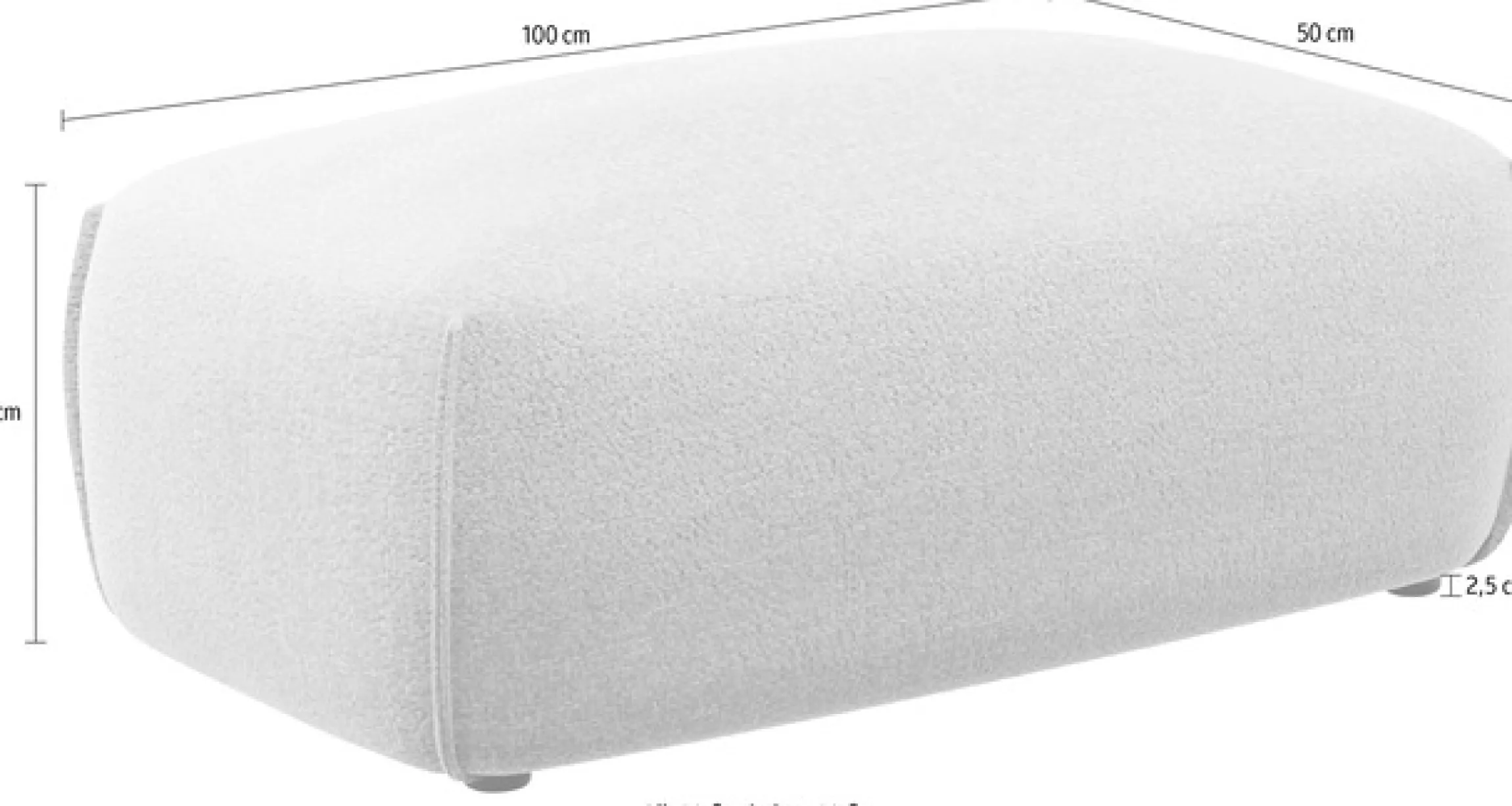 TRENDMANUFAKTUR Polsterhocker »Shawn elegant und bequem« organische Form, mit hochwertigem Bezug