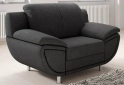 TRENDMANUFAKTUR Sessel »Rondo II, Loungesessel zeitlos und bequem« wahlweise mit komfortablem Federkern, mit extra breiten Armlehnen