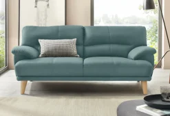 TRENDMANUFAKTUR 3-Sitzer »Cecilia, Sofa in italienischem Design« mit tollem Sitzkomfort, extrabequeme Armlehnen, Holzfüße