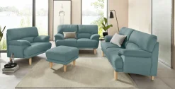 TRENDMANUFAKTUR 3-Sitzer »Cecilia, Sofa in italienischem Design« mit tollem Sitzkomfort, extrabequeme Armlehnen, Holzfüße