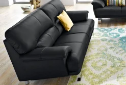 TRENDMANUFAKTUR 3-Sitzer »Cecilia, in italienischem Design, bequem« mit Chromfüßen