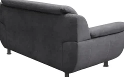 TRENDMANUFAKTUR 3-Sitzer »Rondo, Breite 207 cm, breite Armlehnen, Füße schwarz« Big-Sofa wahlweise mit Federkern, in verschiedenen Bezügen bestellbar